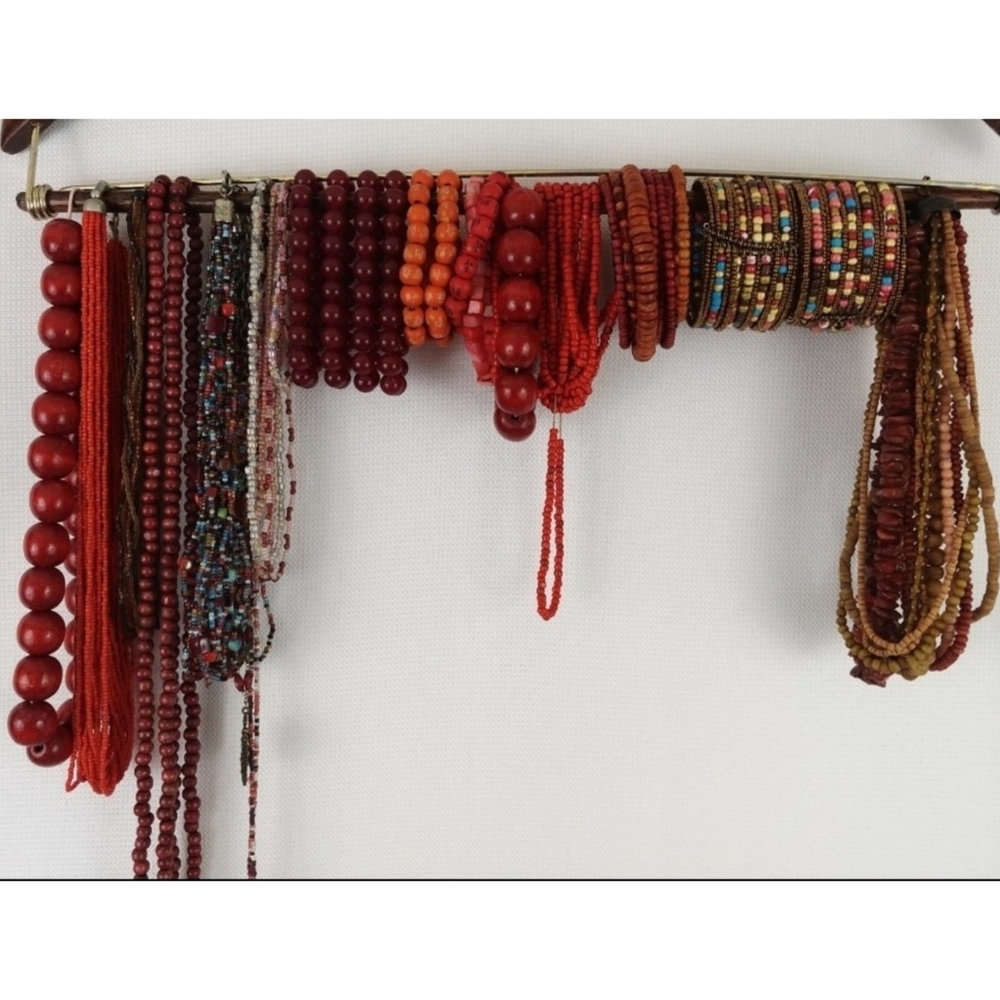 Lot 25 Red necklaces bracelets beaded sexy